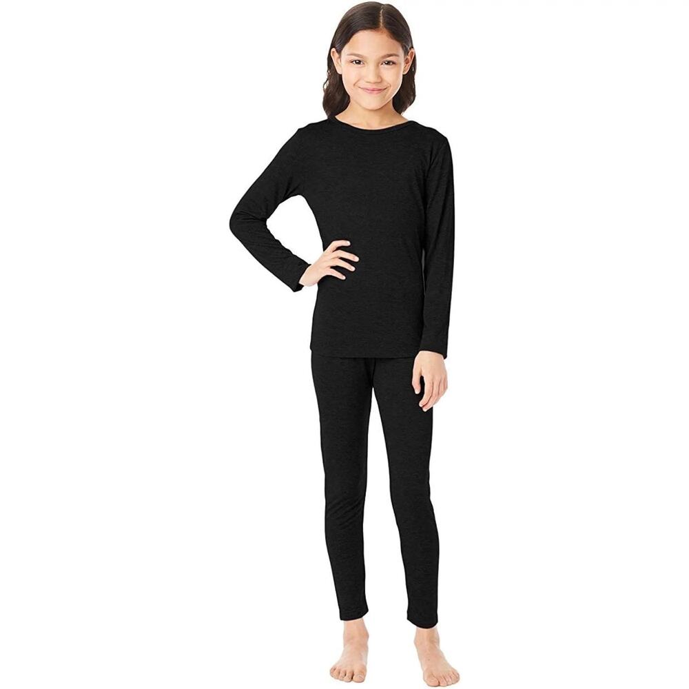 32 Degrees Heat Girls Small Gray Long Sleeve Base Layer Set